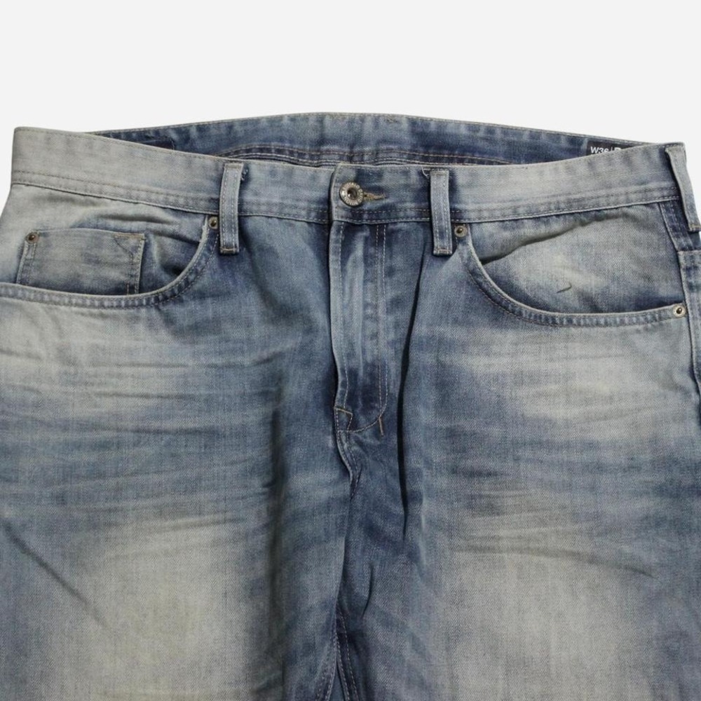 Mens Buffalo David Y2K Skater Grunge Punk Baggy Straight Fit Light Wash Jeans - Picture 3 of 8